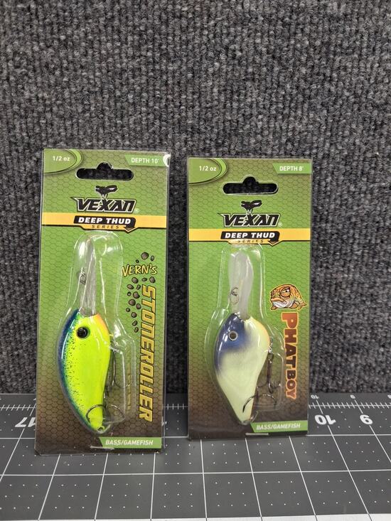 Vexan Other - Lot Of 2 Vexan Deep Thud Crankbaits 1/2 OZ Verns Stoneroller Phatboy NEW